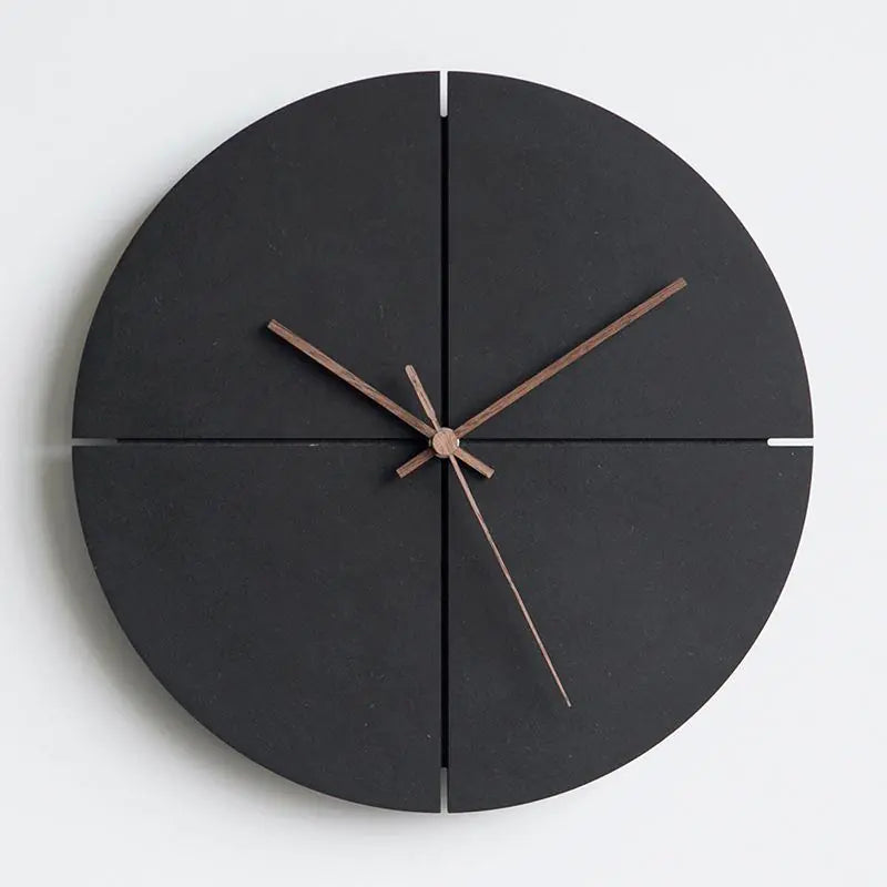 Reloj de pared negro estilo nórdico